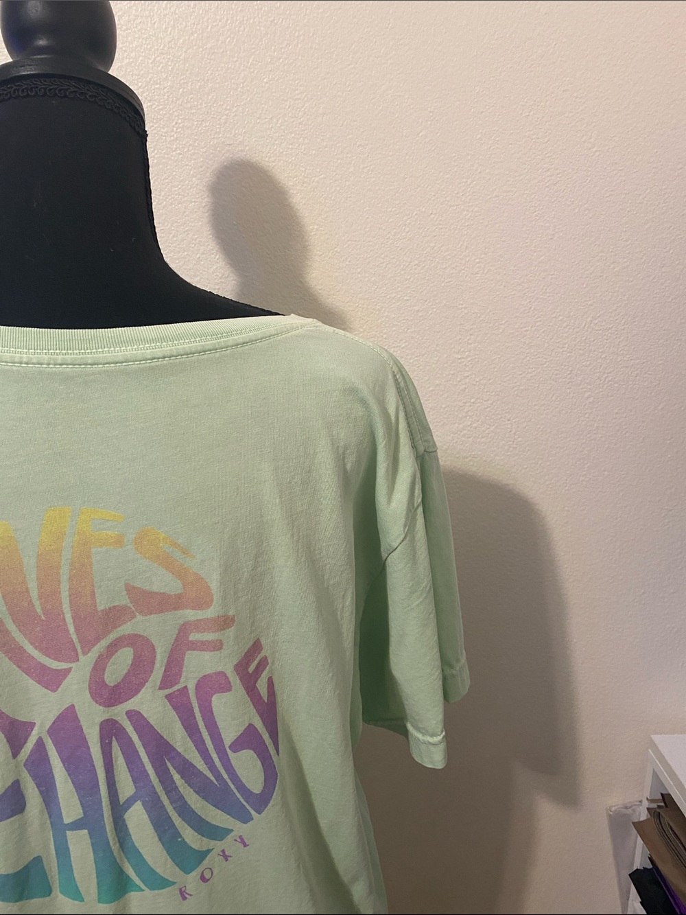 Roxy Mint Green Short Sleeve Graphic Tee